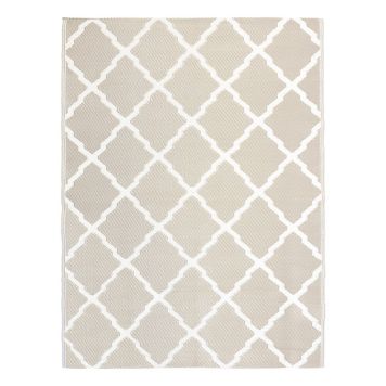 UTETEPPE MATTBOLAGET HAMRA BEIGE/HVIT 150X200 CM