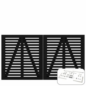 DOBBELPORT PLUS HARMONI 200X107CM SVART