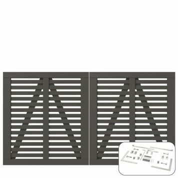 DOBBELPORT PLUS HARMONI 200X107CM GRÅ