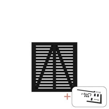 ENKELTPORT PLUS HARMONI SVART BESLAG 100X107CM