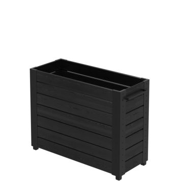 BLOMSTERKASSE PLUS KUBISK MED BEN BARTRE SVART 120X50X92 CM