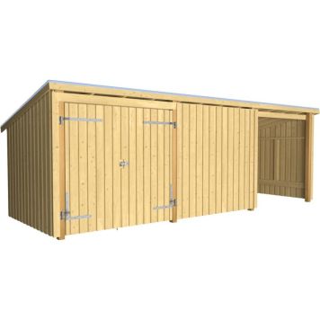 REDSKAPSBOD PLUS NORDIC 3 INKL TAKPAPP DOBBELDØR/ÅPEN 14M²