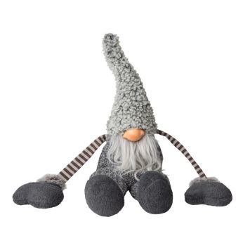 NISSE MED TUNGE ARMER 51CM GRÅ 