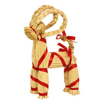 HALMBUKK MED RØDT BÅND 30CM