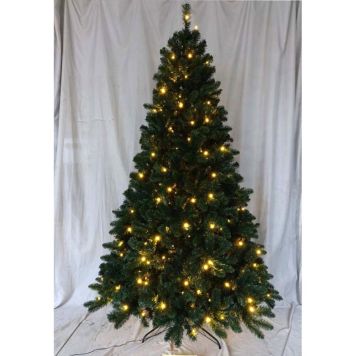 KUNSTIG JULETRE LYX 260CM MED BELYSNING GRØNN 