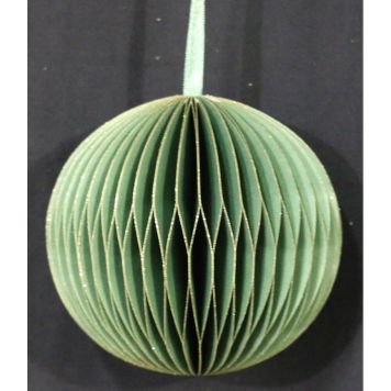 JULEKULE HONEY COMB GLITTER 10CM GRØNN