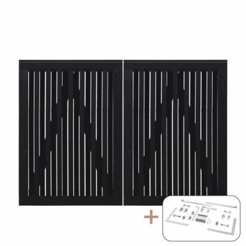 DOBBELPORT PLUS NAGANO 200X140CM SVART