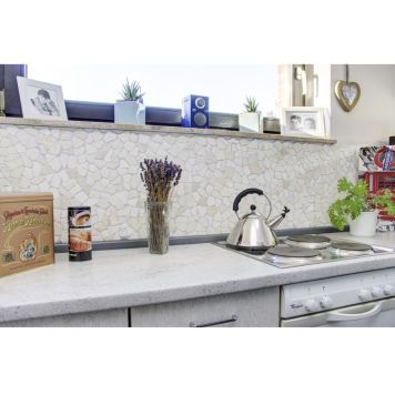 MOSAIKK RUBBLE/CIOT UNI BIANCONE 305X305X7MM PRIS PER ARK          