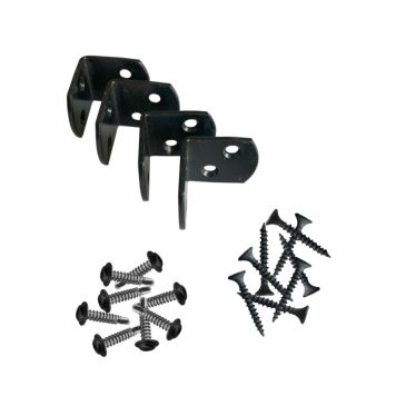 L-BRAKETER PLUS POSE + SKRUER/STÅLBRAKETT 4 STK.