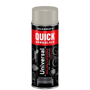 SPRAYMALING QUICK BENGALACK UNIVERSAL RIDDERGRÅ SILKEMATT 400ML