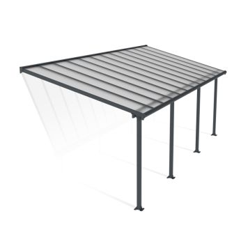 BALKONGTAK CANOPIA OLYMPIA 3X7,5M MØRKEGRÅ