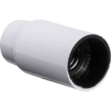 LAMPEHOLDER GELIA E14 M/J MED ISOLERHYLSE HVIT GLATT