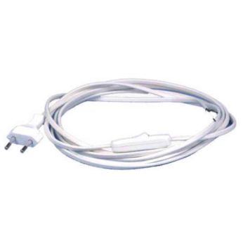 LAMPETTLEDNING GELIA M/EURO-STIKK OG BRYTER 3-METER HVIT