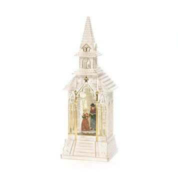 KIRKE KONSTSMIDE GLITTER LANTERNE HVIT IP20