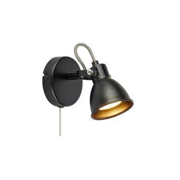 VEGGLAMPE MARKSLÖJD MION SVART