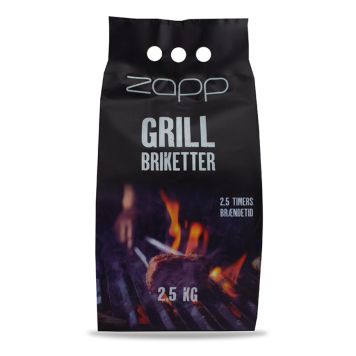 GRILLBRIKETTER ZAPP KOKOS 2,5KG