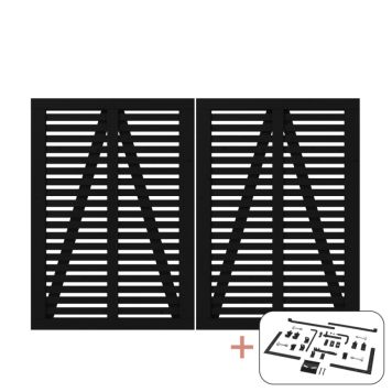 DOBBELTPORT PLUS HARMONI SVART BESLAG 200X140CM