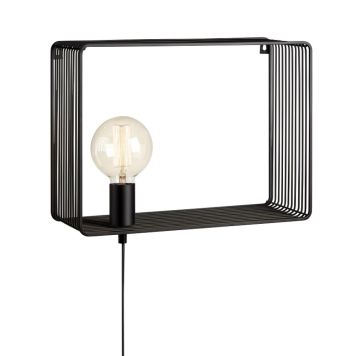 VEGGLAMPE MARKSLÖJD SHELF SVART