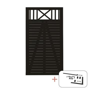 ENKELTPORT PLUS NOSTALGI SVART BESLAG 100X180CM