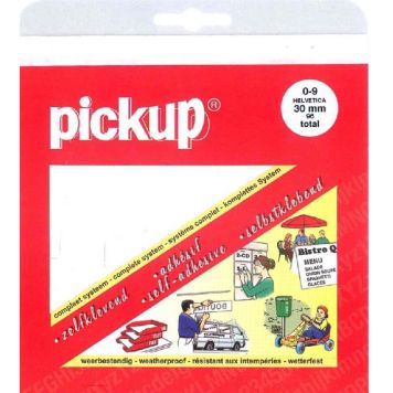 NUMMER PICKUP 30MM 0-9 HVIT