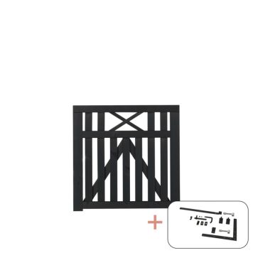 ENKELTPORT PLUS VINESSE SVART BESLAG 100X98CM