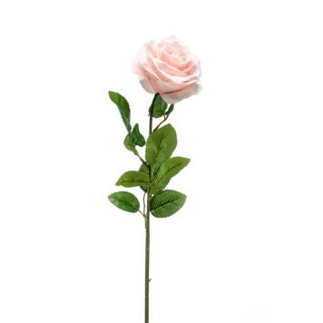KUNSTPLANTE EMERALD ROSE MARLEEN STILK 63CM AVSKÅRET FERSKEN