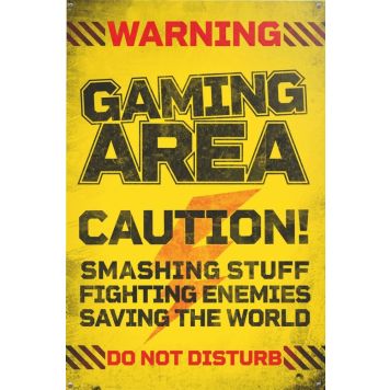 PLAKAT REINDERS GAMING AREA CAUTION 61x91,5CM 030