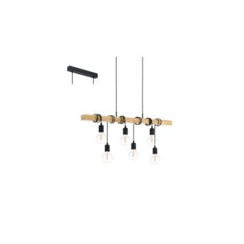 TAKLAMPE EGLO TOWNSHEND 6 EIK/SVART