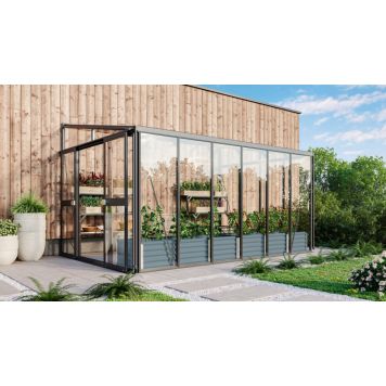 DRIVHUS VITAVIA HELENA 10200 TRE/GLASS/SVART POLY 10,2M²