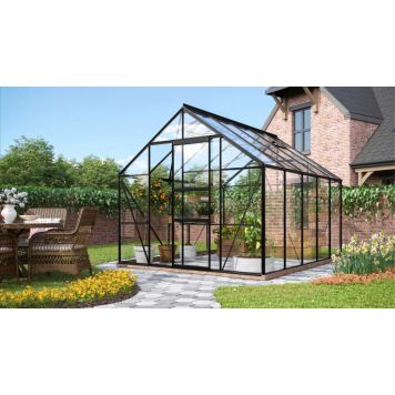 DRIVHUS VITAVIA MERCURY 8300 ALU/HERDET GLASS SVART 8,3M2