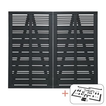 DOBBELTPORT PLUS SILENCE SVART BESLAG 200X170CM