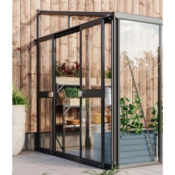 DOBBELDØRER VITAVIA HELENA SETT GLASS SVART