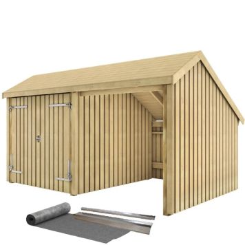 REDSKAPSBOD PLUS MULTI INKL TAKPAPP DOBBELDØR 10,5 M²