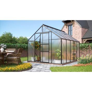 DRIVHUS VITAVIA MERKUR 8,3 M² SVART 6 MM POLY