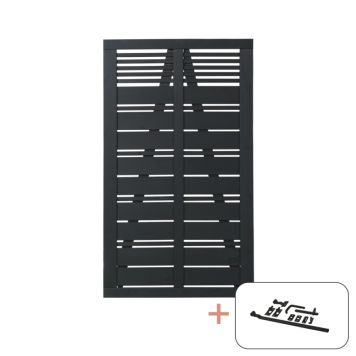 ENKELTPORT PLUS SILENCE SVART BESLAG 100X170CM