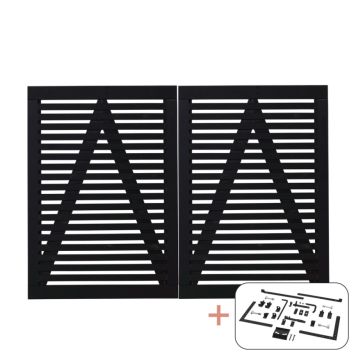 DOBBELPORT PLUS TOKYO SVART BESLAG 200X140CM