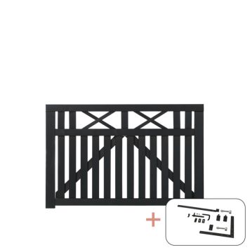 ENKELTPORT PLUS VINESSE SVART BESLAG 150X98CM