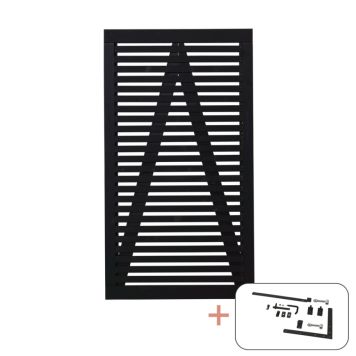 ENKELTPORT PLUS TOKYO SVART BESLAG 100X180CM