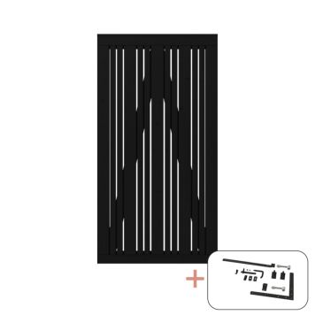 ENKELTPORT PLUS TANGENT SVART BESLAG 95X180CM