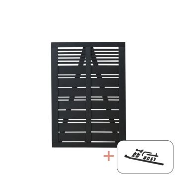 ENKELTPORT PLUS SILENCE SVART BESLAG 100X140CM