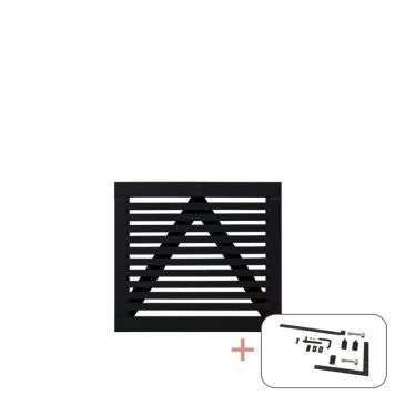 ENKELTPORT PLUS TOKYO SVART BESLAG 100X90 CM