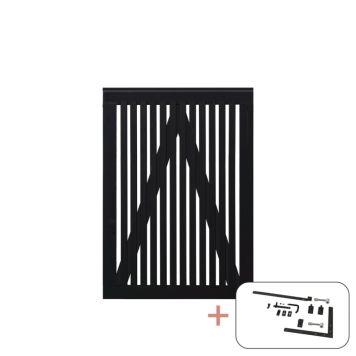 ENKELTPORT PLUS SENDAI SVART BESLAG 100X140CM