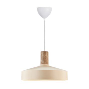 PENDEL NORDLUX ELVAS E27 METALL/MARMOR BEIGE Ø37,5 CM