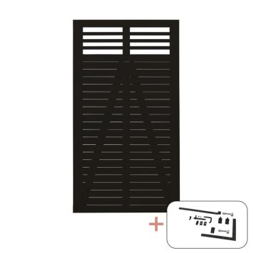 ENKELTPORT PLUS DECORA SVART BESLAG 100X180CM