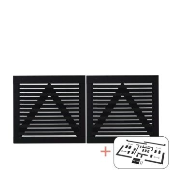 DOBBELTPORT PLUS OSAKA SVART BESLAG 200X93CM