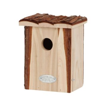 FUGLEKASSE GARDEN LIFE FOR GJERDESMETT MED BARK 11,2X11,2X28,3 CM