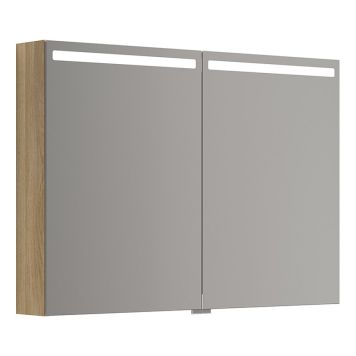 SPEILSKAP SCANBAD TOP MED BELYSNING 100CM