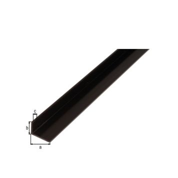 VINKELPROFIL GAH ALBERTS PVC 2000X25X20MM SVART