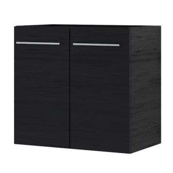 SERVANTSKAP CAMARGUE NORD 2 DØRER SVART TRE 60 CM