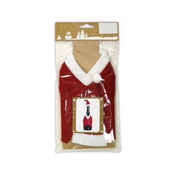 JULEPYNT JULEANTREKK TIL FLASKE RØD/HVIT 15CM          